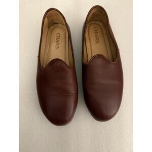 CHARIX Women’s Loafer Flat Slip On Brown Leather 38